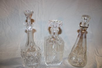 3 Glass Decanters