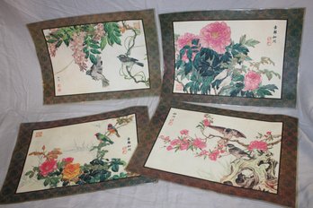 4 Japanese 2 Sided Laminated Placemats