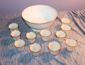 Lenox Demitasse Set & Federal Gold Bowl