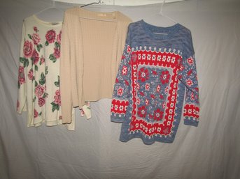 Lot Of 3 Womens Sweaters