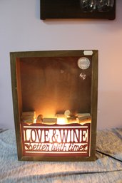 LOVE & WINE LIGHT UP SIGN