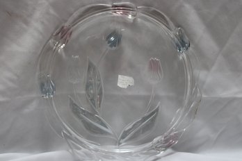 GLASS TULIP PLATE DISH