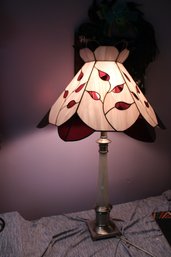 TALL STAINED GLASS TABLE LAMP