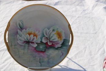 HAND PAINTED SIGNED NORITAKE WATER LILY PLATE