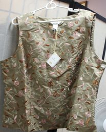 NWT TALBOTS SILK BLOUSE TOP SIZE 10