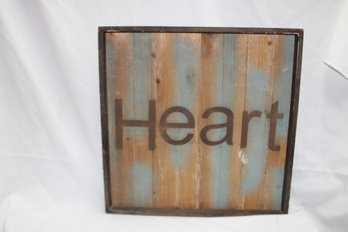 Shabby Chic Wood Heart Wall Hanging Sign