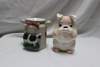 Cow Candle Melt Burner & Pig Planter