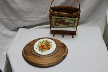 Cheese Cracker Tray & Hanging Basket