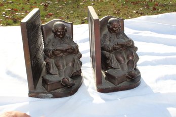 Vintage Pair Figural Father Bookends 9961