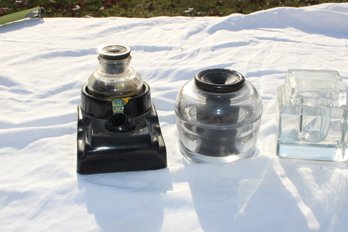 Assortment Of Vintage Inkwells - Sengbush