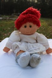 Red Hair Rubber Face Doll - Unmarked