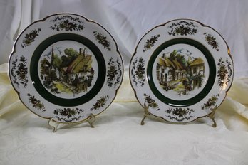 2 ASCOT SERVICE PLATES BY WOOD & SONS