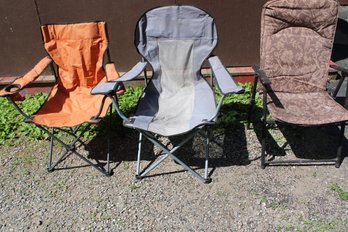 3 OUTDOOR FOLDING CHAIRS