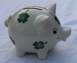 CUTE GOEBEL FOUR LEAF CLOVER SHAMROCK PIGGY BANK