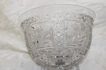 Large Glass Footed Bowl