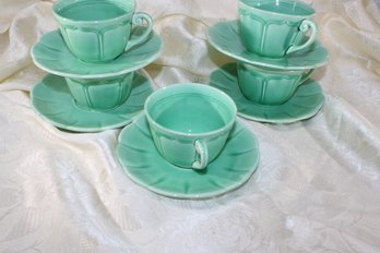 W.S. GEORGE CUPS AND SAUCERS