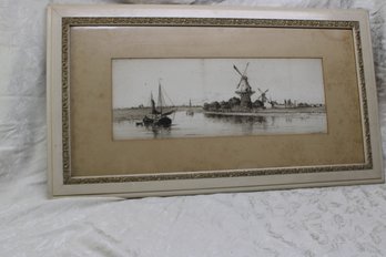 Framed Frederick Leo Hunter Engraving