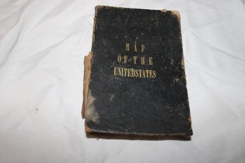 MAP OF THE UNITED STATES - WILHELM RAPP 1855 -IN GERMAN & ENGLIS