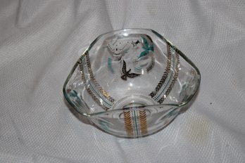 1950'S GLASS BIRD DISH