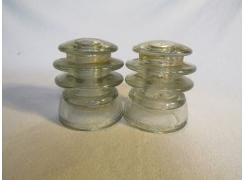 13 ARMSTRONG  GLASS TELEPHONE POLE INSULATORS