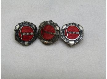 3 STUDEBAKER 10 YEARS SERVICE PINS