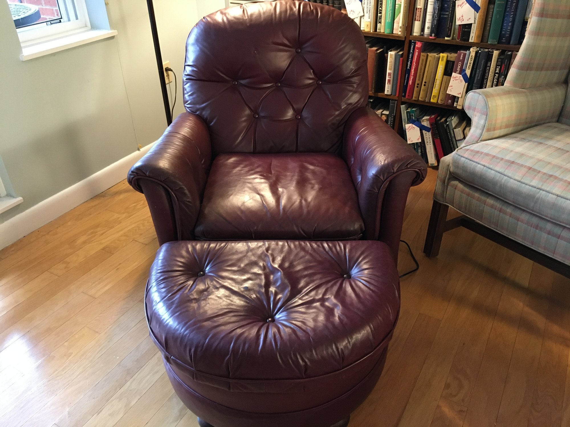 Bradington Young Leather Recliner And Ottoman 5187