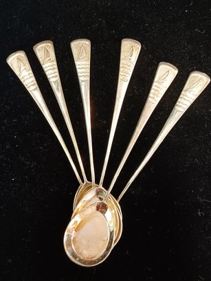 Set Of 6 Sterling Spoon