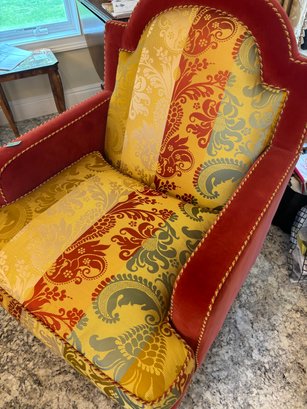 Michael Thomas Red And Gold Arm Chair (1of 2)