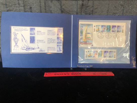 American 1987 Sailing Cup Official Stamp Collection (3 Of 9)