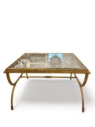 Brass And Glass  Coffee Table