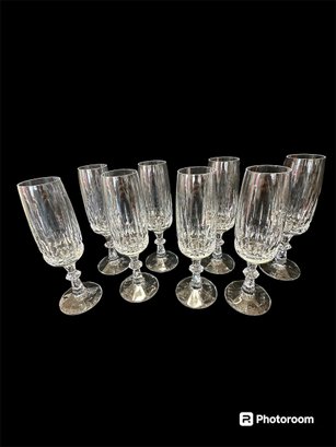 Lot Of 8 Zwiesel Crystal Champagne Flutes