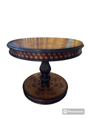 Cherry Pedestal Table With Inlay