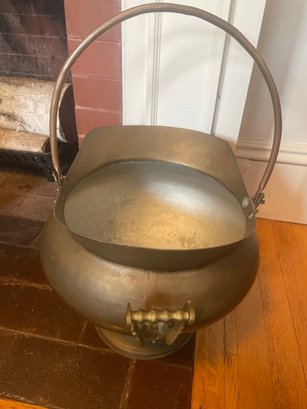 Brass Bucket With Top Handle And Side Handle