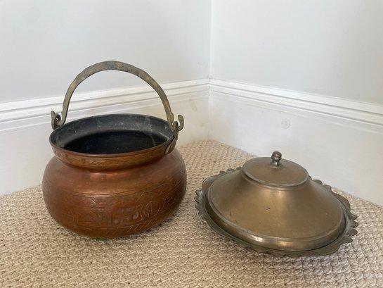 Brass Baking Dish, Copper Pot