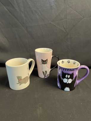 3 Cat Coffee Mugs