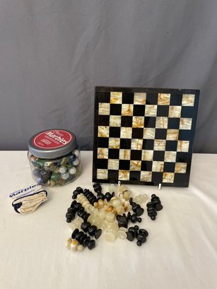 Marble Chess Board, Classic Marbles