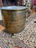 Brass Footed Carved Decorative Bucket