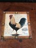 Pair Of Wooden Framed Roosters