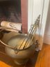 Brass Bucket With Top Handle And Side Handle