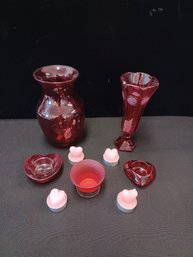 Cranberry Red Glassware