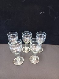 Lot Of 5 Soda Bottle Glasses