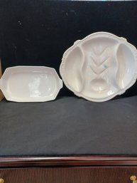 Lot Of 2 Ceramic Bake/serve Dishes