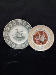 Lot Of 2 Decorative,  Historical Plates