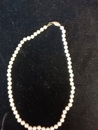 Real Pearl Necklace W/ 14k Clasp