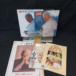 Lot Of Pope John Paul II Magazine Articles And Book