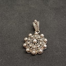 Silver Bali Filigree Pendant