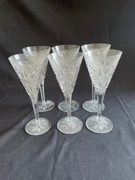 Baccarat Cut Crystal Glasses (set Of Six)     (Lr)