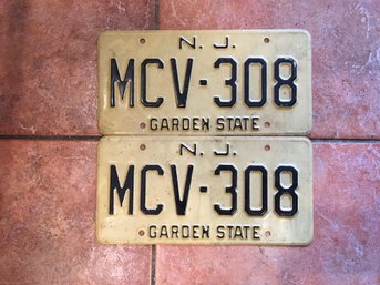 Vintage New Jersey Plates