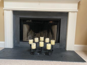 Wrought Iron Fireplace Candelabra