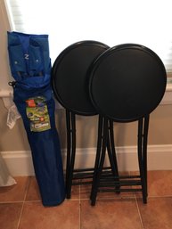 2 Stools And 1 Folding Camping Chair